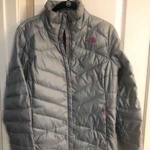 The North Face Silver Puffer Jacket
